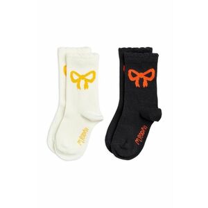 Mini Rodini sosete copii 2-pack culoarea negru imagine