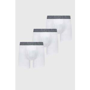 Under Armour boxeri 3-pack barbati, culoarea alb imagine