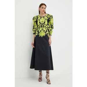 Luisa Spagnoli rochie RUNWAY COLLECTION maxi, evazată, 541116 imagine