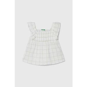 United Colors of Benetton bluza de in pentru copii culoarea alb, modelator imagine