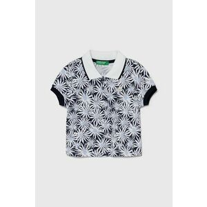 United Colors of Benetton tricou polo copii culoarea albastru marin, cu guler imagine