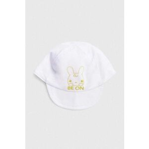 United Colors of Benetton caciula bebe culoarea alb, cu imprimeu imagine