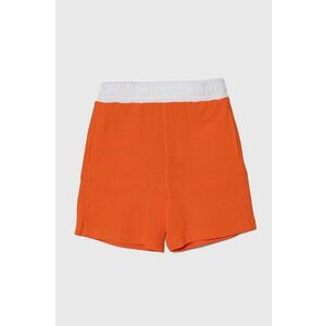 United Colors of Benetton pantaloni scurți din bumbac pentru copii culoarea portocaliu, talie reglabila imagine