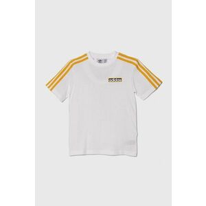 adidas Originals tricou de bumbac pentru copii culoarea alb, cu imprimeu imagine