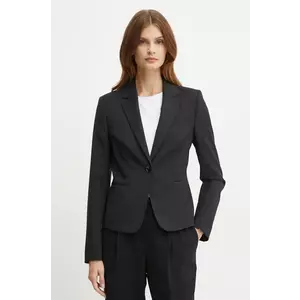 BOSS geaca de lana culoarea negru, un singur rand de nasturi, neted, 50490020 imagine