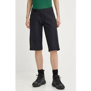 Picture pantaloni scurți outdoor Vellir Long culoarea negru, neted, medium waist, WSH080 imagine