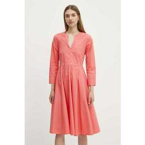MAX&Co. rochie din bumbac culoarea portocaliu, mini, evazată, 2416221154200 2416220000000 imagine