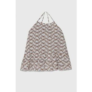 United Colors of Benetton rochie din bumbac pentru copii culoarea alb, mini, evazată imagine