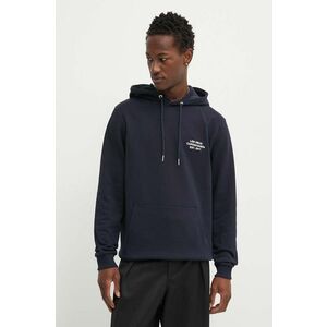 Les Deux hanorac de bumbac barbati, culoarea negru, cu glugă, cu imprimeu, LDM201099 imagine