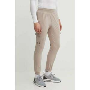 Under Armour pantaloni de antrenament culoarea bej imagine