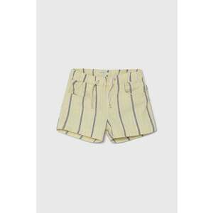 United Colors of Benetton pantaloni scurti copii culoarea galben, modelator imagine