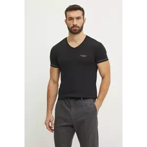 Aeronautica Militare tricou barbati, culoarea negru, neted, AM1UTI004 imagine