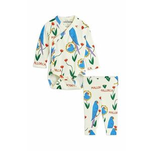 Mini Rodini compleu bebe Parrots culoarea bej imagine