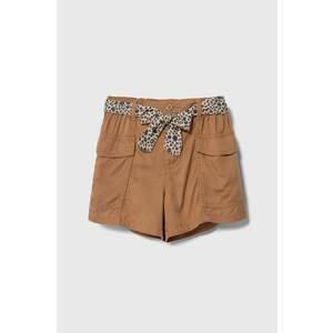 United Colors of Benetton pantaloni scurti copii culoarea maro, neted imagine