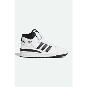 adidas Originals sneakers din piele Forum Mid J culoarea alb, FZ2083 FZ2083-white imagine
