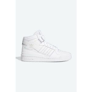 adidas Originals sneakers din piele Forum Mid J culoarea alb, FZ2086 FZ2086-white imagine