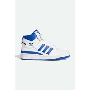 adidas Originals sneakers din piele Forum Mid J culoarea alb, FZ2085 FZ2085-white imagine