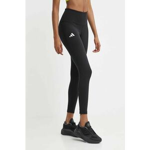 adidas Performance leggins de alergare Adizero Essentials culoarea negru, uni, IP3085 imagine