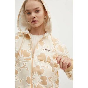 Roxy hanorac de bumbac RETRO femei, culoarea portocaliu, cu glugă, modelator, ERJFT04846 imagine