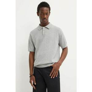 Levi's polo de bumbac culoarea gri, neted, A7294 imagine