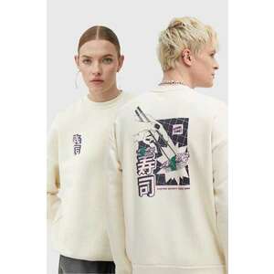 Kaotiko hanorac de bumbac culoarea bej, cu imprimeu, AN015-01S-G00 imagine