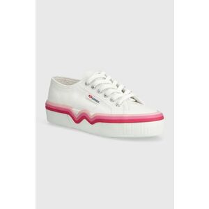 Superga tenisi 2740 LIQUIFY STRIPES femei, culoarea alb, S4128SW imagine