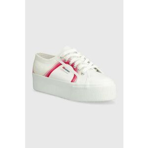 Superga tenisi 2790 ROUND STRIPES femei, culoarea alb, S4128TW imagine
