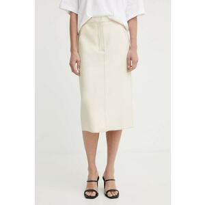 Day Birger et Mikkelsen fusta Kellie - Bonded Viscose Blend culoarea bej, midi, creion, DAY65243264 imagine