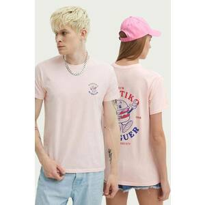 Kaotiko tricou din bumbac culoarea roz, cu imprimeu, AL139-03-G002 imagine