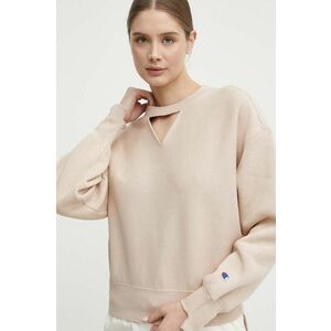 Champion bluza femei, culoarea bej, neted, 117345 imagine
