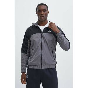 The North Face geaca Wind Shell Full Zip barbati, culoarea gri, de tranzitie, NF0A879FRPI1 imagine