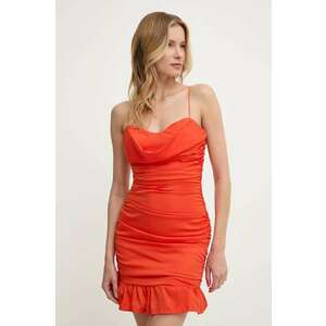 Answear Lab rochie culoarea portocaliu, mini, mulată imagine
