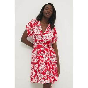 Answear Lab rochie culoarea rosu, mini, evazată imagine