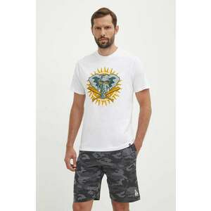 47 brand tricou din bumbac MLB Oakland Athletics barbati, culoarea alb, cu imprimeu, BC018TEMECH615133WW imagine