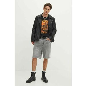 Medicine tricou din bumbac barbati, culoarea negru, cu imprimeu imagine