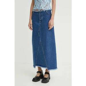 Résumé fustă din denim BonnieRS culoarea bleumarin, maxi, dreaptă, 121911185 imagine