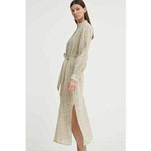 Bruuns Bazaar rochie MacluraBBCarlia dress culoarea bej, maxi, dreaptă, BBW3994 imagine