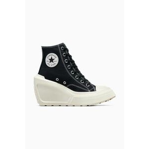 Converse tenisi Chuck 70 De Luxe Wedge femei, culoarea negru, A06478C imagine