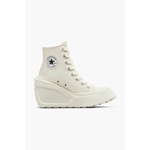 Converse tenisi Chuck 70 De Luxe Wedge femei, culoarea alb, A06479C imagine
