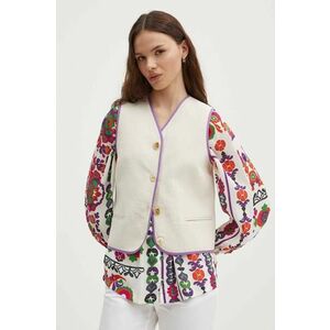 La Petite Française vesta GALAXIE culoarea bej, un singur rand de nasturi imagine