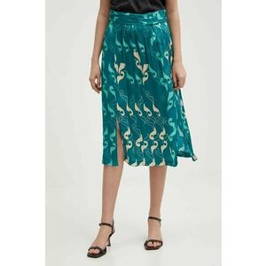 La Petite Française fusta JUDO culoarea turcoaz, midi, drept imagine