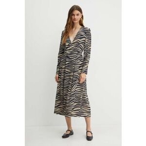 MAX&Co. rochie culoarea bej, midi, evazată, 2416221023200 imagine