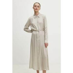 Answear Lab rochie culoarea bej, maxi, dreaptă imagine