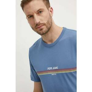 Pepe Jeans tricou din bumbac ADUR barbati, cu imprimeu, PM509427 imagine