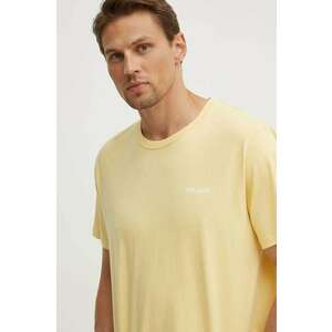 Pepe Jeans tricou din bumbac AARON barbati, culoarea galben, cu imprimeu, PM509426 imagine