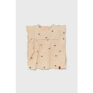 United Colors of Benetton top din bumbac pentru bebeluși culoarea bej imagine
