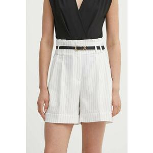 Answear Lab pantaloni scurti femei, culoarea alb, modelator, high waist imagine