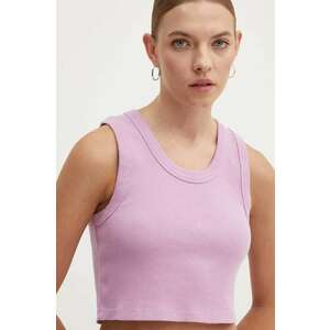 Vans top din bumbac culoarea violet imagine