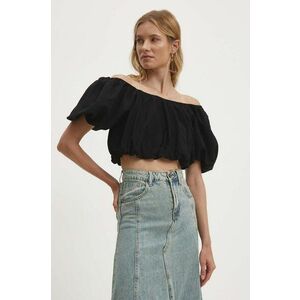 Answear Lab bluza femei, culoarea negru, neted imagine