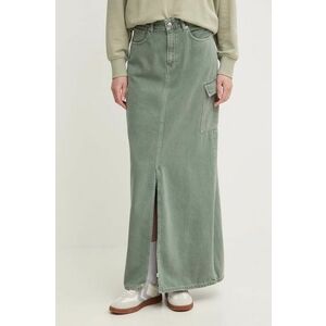 Pepe Jeans fustă din denim MAXI SKIRT HW CLR culoarea verde, maxi, evazată, PL901143 imagine